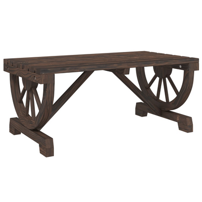  Solid Fir Wood Garden Coffee Table 90x50x40 cm