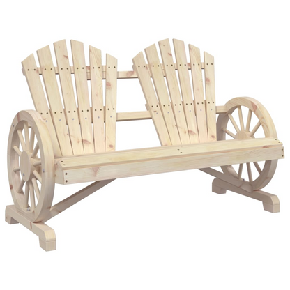 Solid Fir Wood Garden Adirondack Chair 2-Seater