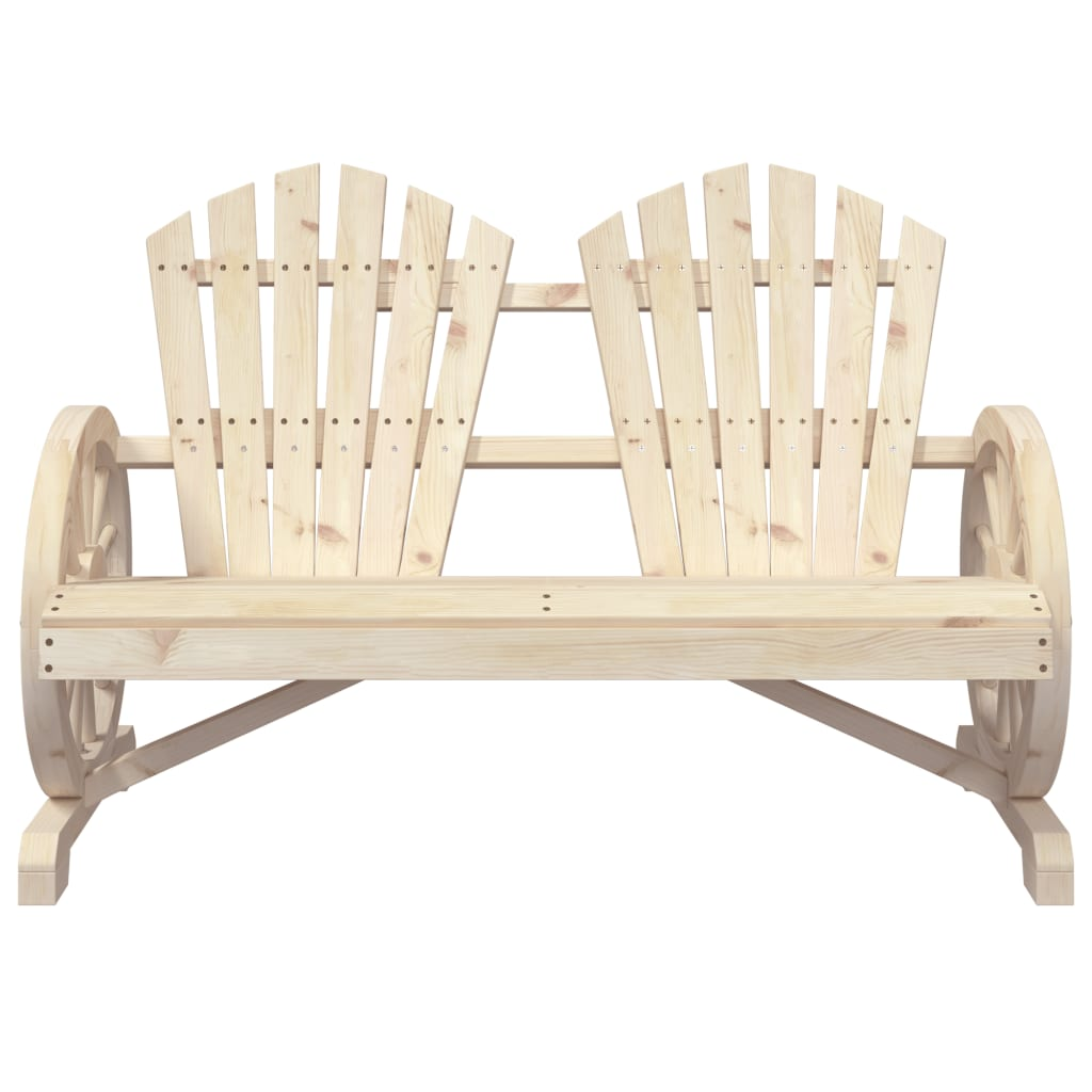 Solid Fir Wood Garden Adirondack Chair 2-Seater