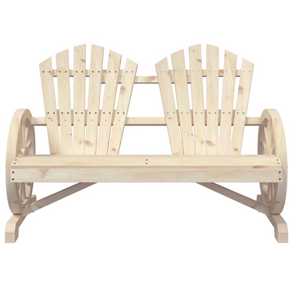 Solid Fir Wood Garden Adirondack Chair 2-Seater