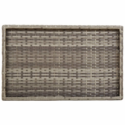  Grey Poly Rattan Folding Tray Table 65x40x75 cm