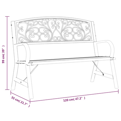 Wooden Garden Bench 120 cm