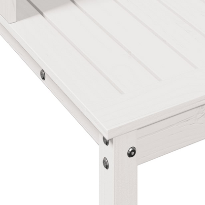  Potting Table with Shelves- White 