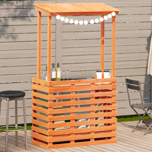 Brown Outdoor Bar Table with Roof | Jscapes Home and Garden