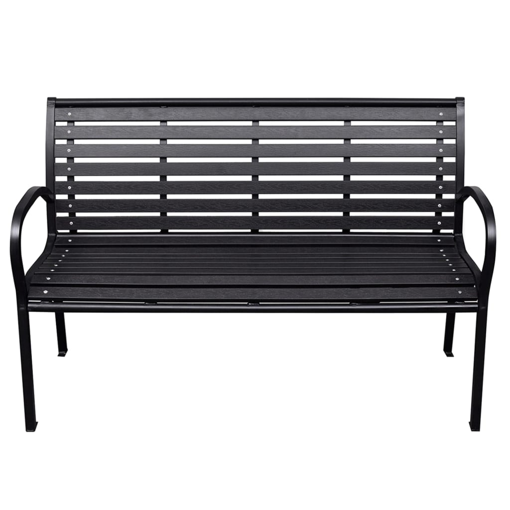 Black Garden Bench 116 cm