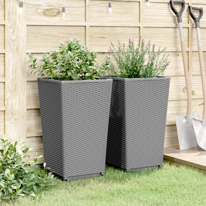 Set of 2 Light Grey Garden Planters | Jscapes Home and Garden