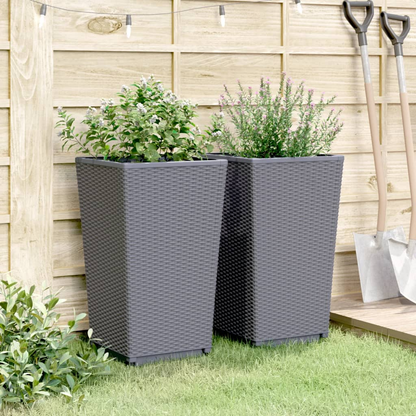 Set of 2 Grey Garden Planters | Jscapes Home and Garden