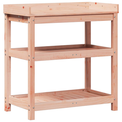  Solid Douglas Wood Potting Table with Shelves 