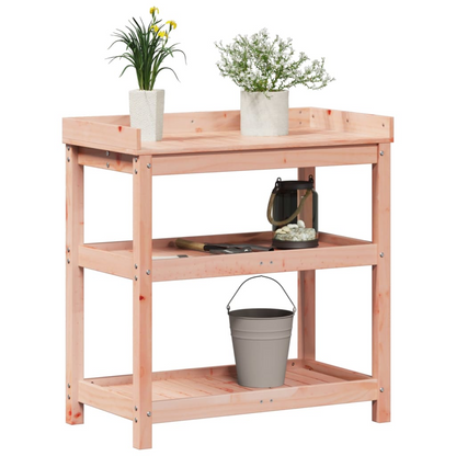  Solid Douglas Wood Potting Table with Shelves 