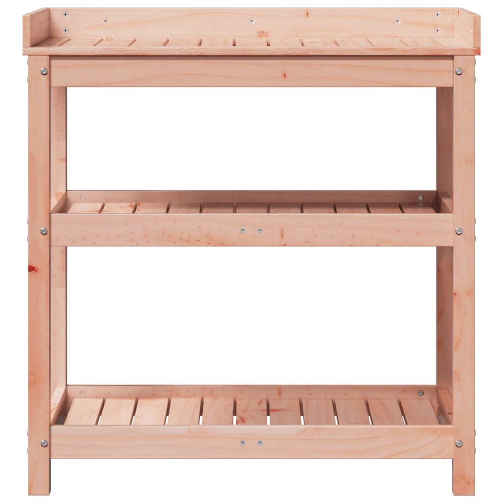  Solid Douglas Wood Potting Table with Shelves 