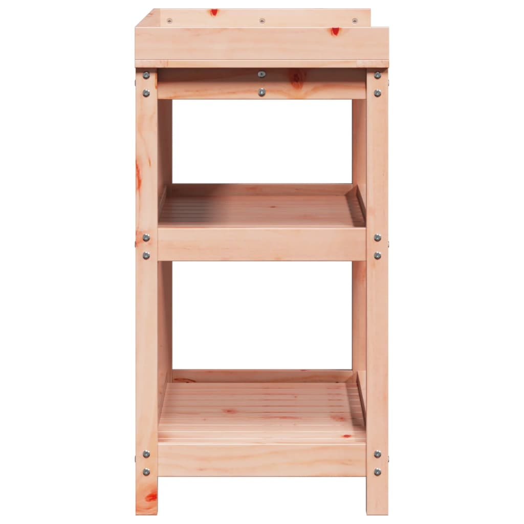  Solid Douglas Wood Potting Table with Shelves 