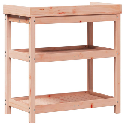  Solid Douglas Wood Potting Table with Shelves 