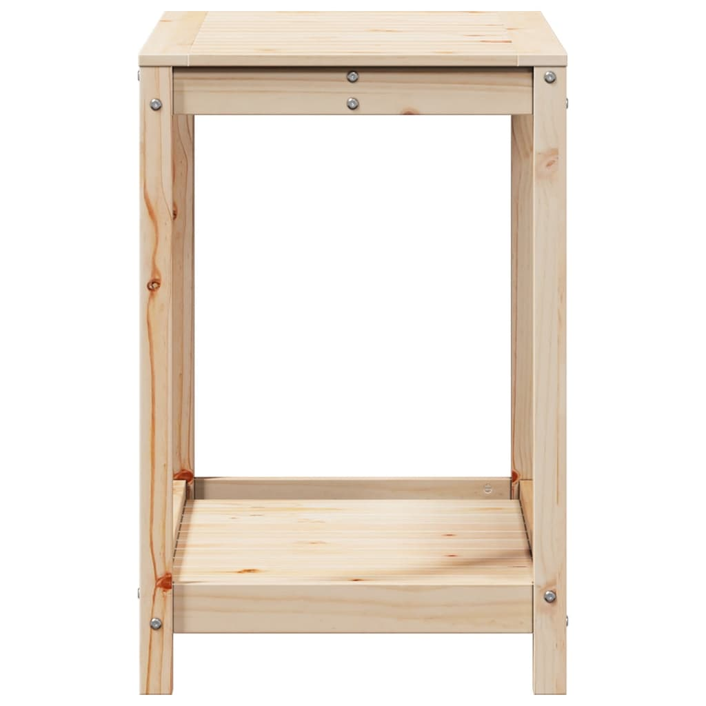 Solid Pine Potting Table with Shelf 82.5x50x75 cm