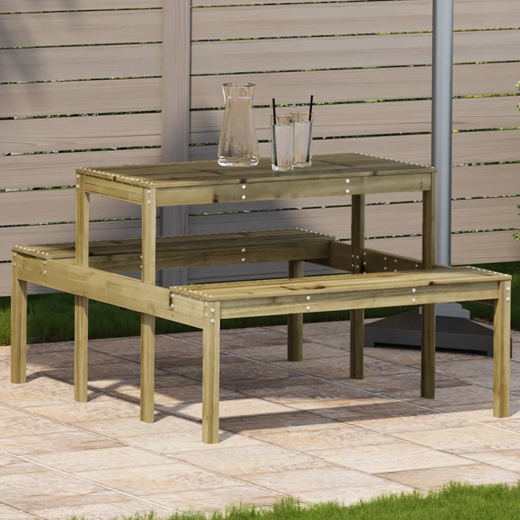 Impregnated Wood Pine Picnic Table 110x134x75 cm