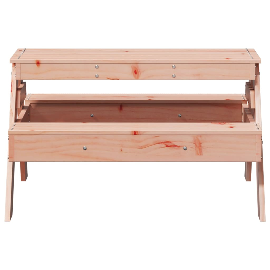 Solid Douglas Wood Picnic Table for Kids 88x97x52 cm