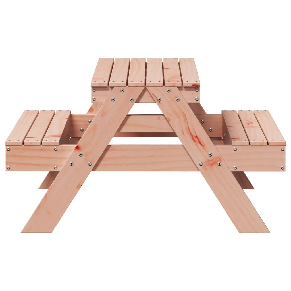 Solid Douglas Wood Picnic Table for Kids 88x97x52 cm