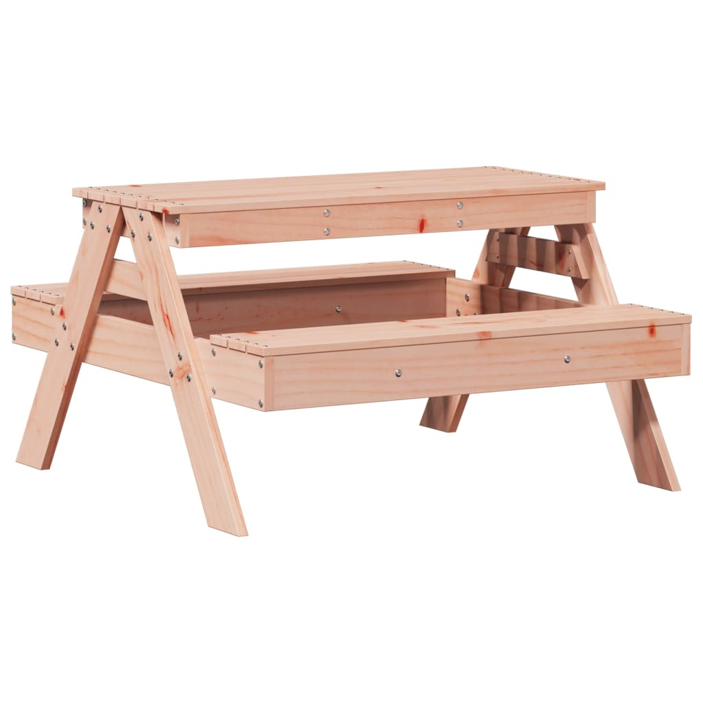 Solid Douglas Wood Picnic Table for Kids 88x97x52 cm