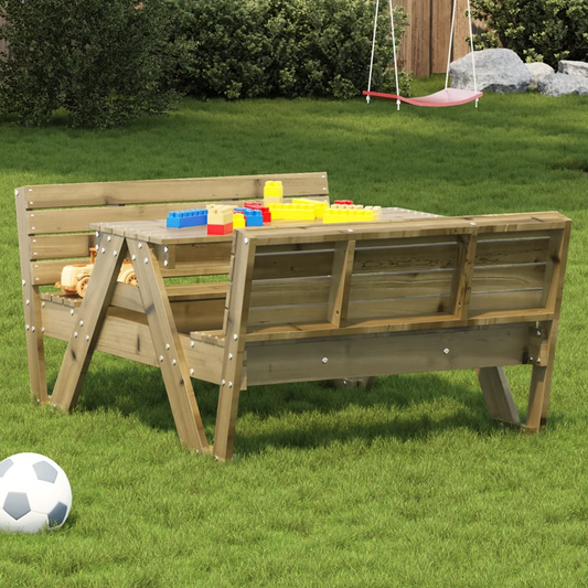  Impregnated Wood Pine Picnic Table for Kids 88x122x58 cm