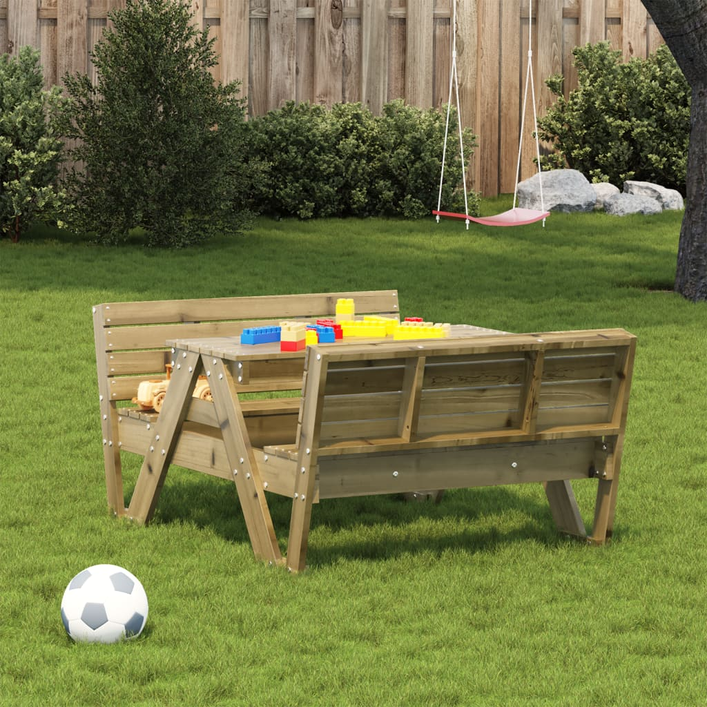  Impregnated Wood Pine Picnic Table for Kids 88x122x58 cm