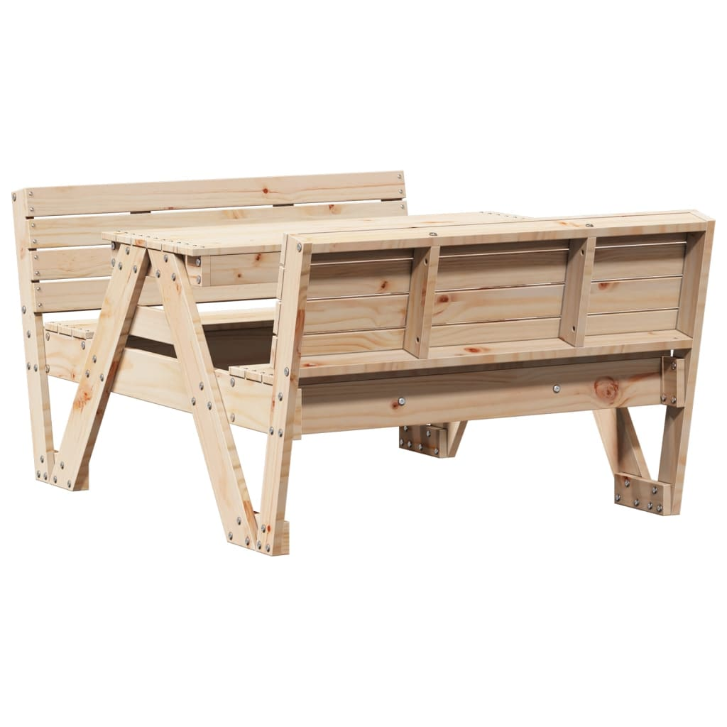 Solid Pine Wood Picnic Table for Kids 88x122x58 cm