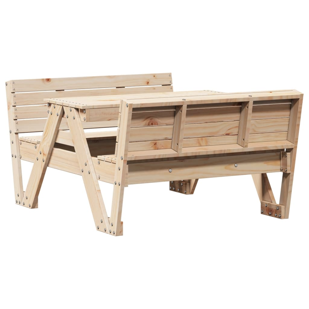 Solid Pine Wood Picnic Table for Kids 88x122x58 cm