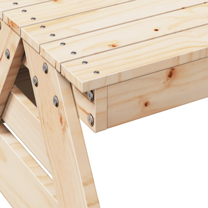 Solid Pine Wood Picnic Table for Kids 88x122x58 cm