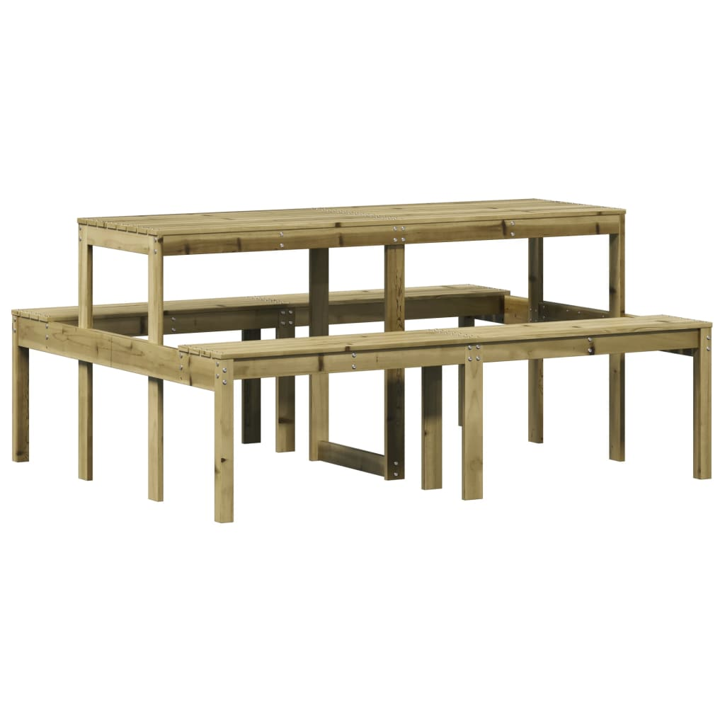 Impregnated Wood Pine Picnic Table 160x134x75 cm