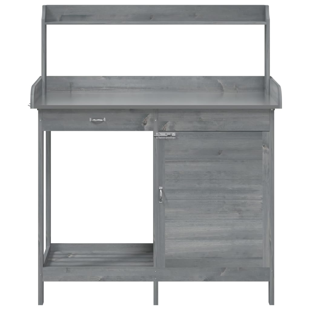  Potting Table with Cabinet- Grey 