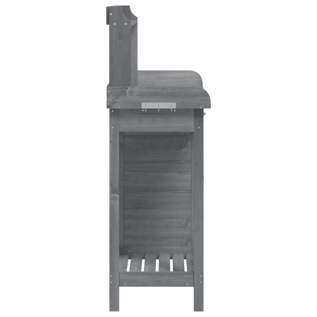  Potting Table with Cabinet- Grey 