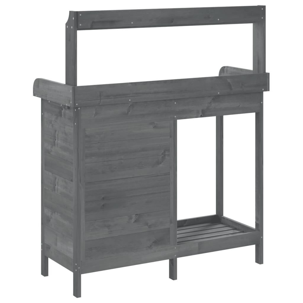  Potting Table with Cabinet- Grey 