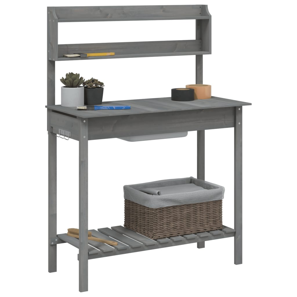 Potting Table with Sink- Grey 