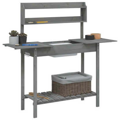 Potting Table with Sink- Grey 