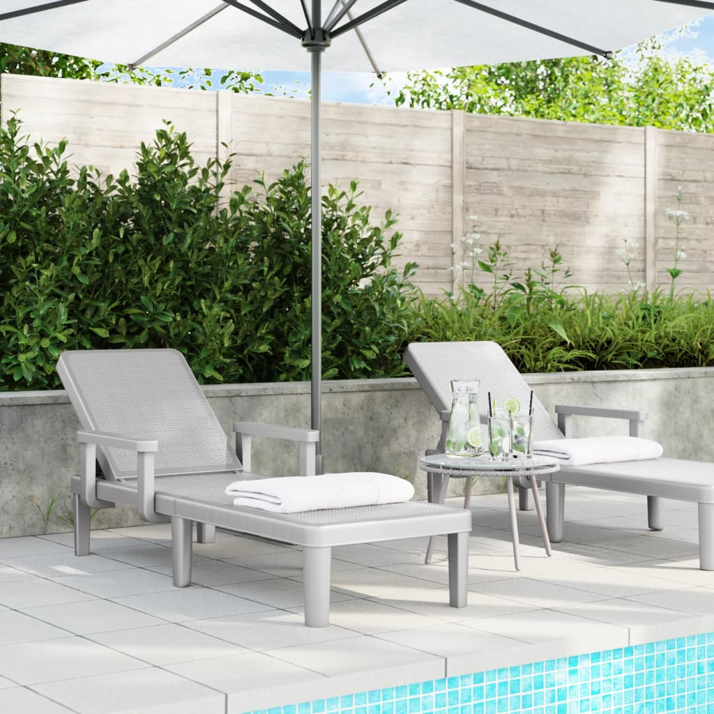  4-Way Height Adjustable Sun Lounger 155.5x57x28 cm