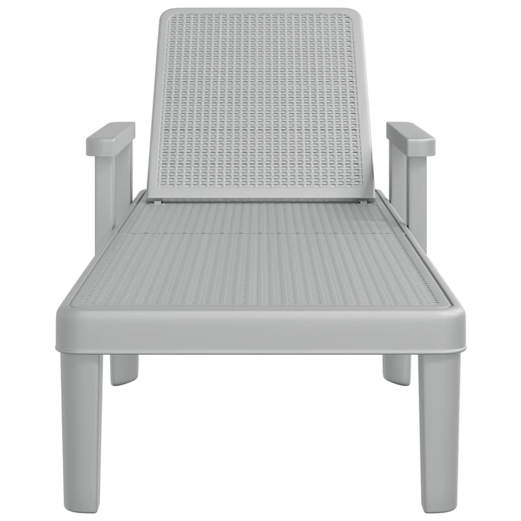  4-Way Height Adjustable Sun Lounger 155.5x57x28 cm