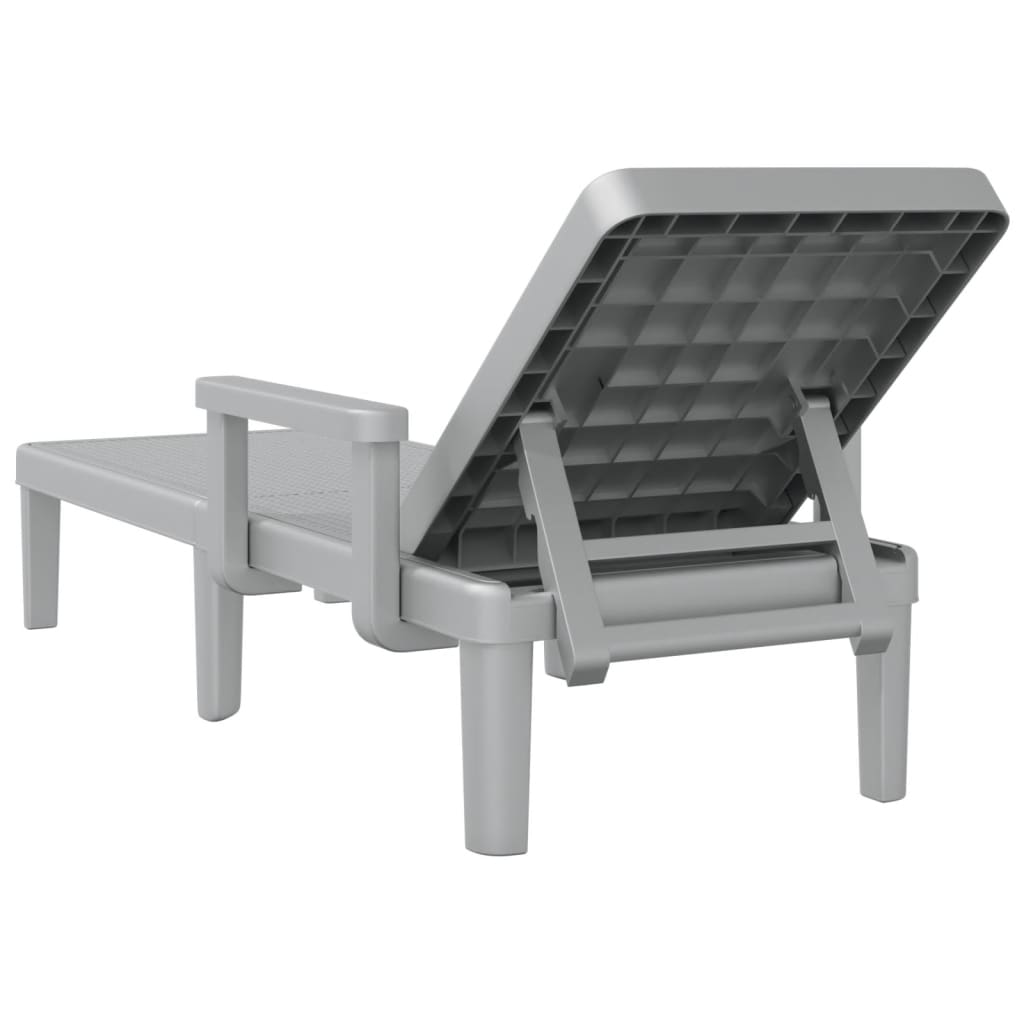  4-Way Height Adjustable Sun Lounger 155.5x57x28 cm