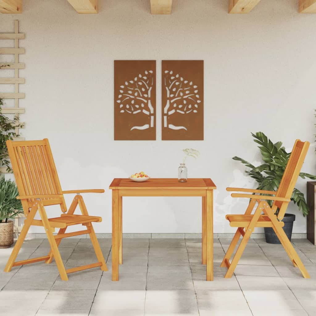  3 Piece Solid Acacia Wood Garden Dining Set