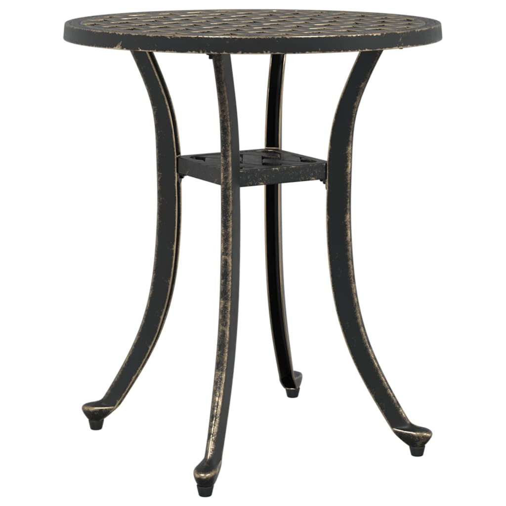  Cast Aluminium Garden Table Bronze 48x53 cm