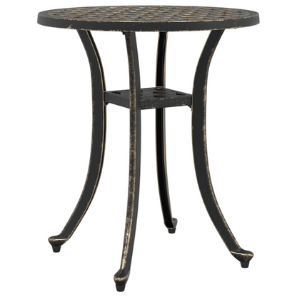  Cast Aluminium Garden Table Bronze 48x53 cm