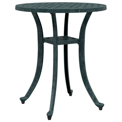  Green Cast Aluminium Garden Table 48x53 cm