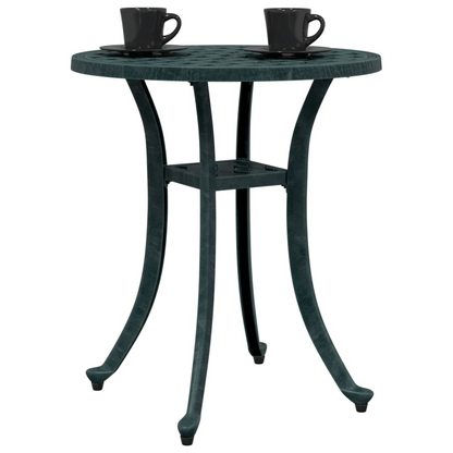  Green Cast Aluminium Garden Table 48x53 cm