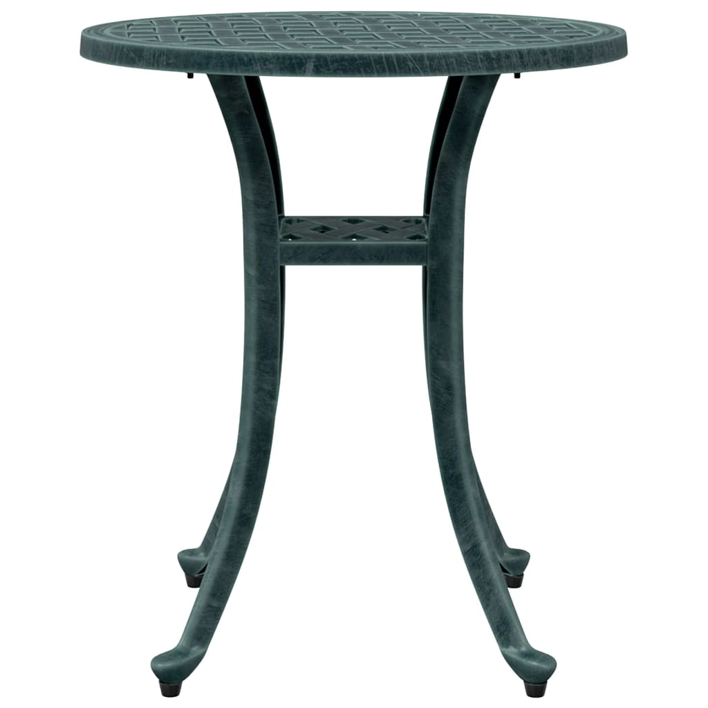  Green Cast Aluminium Garden Table 48x53 cm