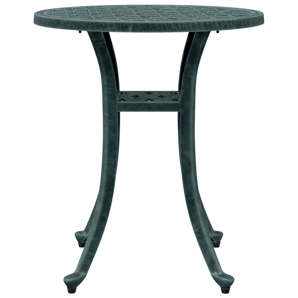  Green Cast Aluminium Garden Table 48x53 cm