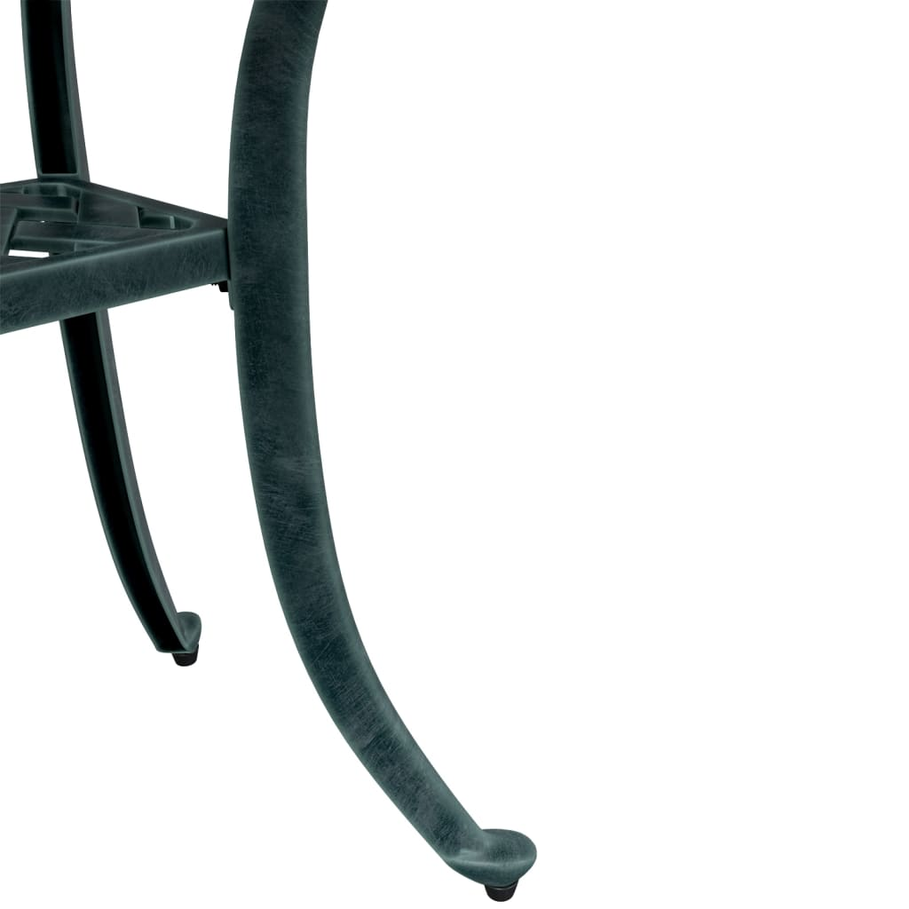  Green Cast Aluminium Garden Table 48x53 cm