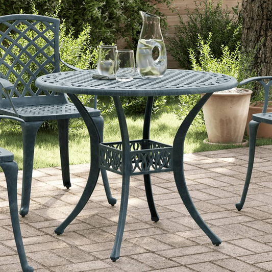 Green Cast Aluminium Garden Table