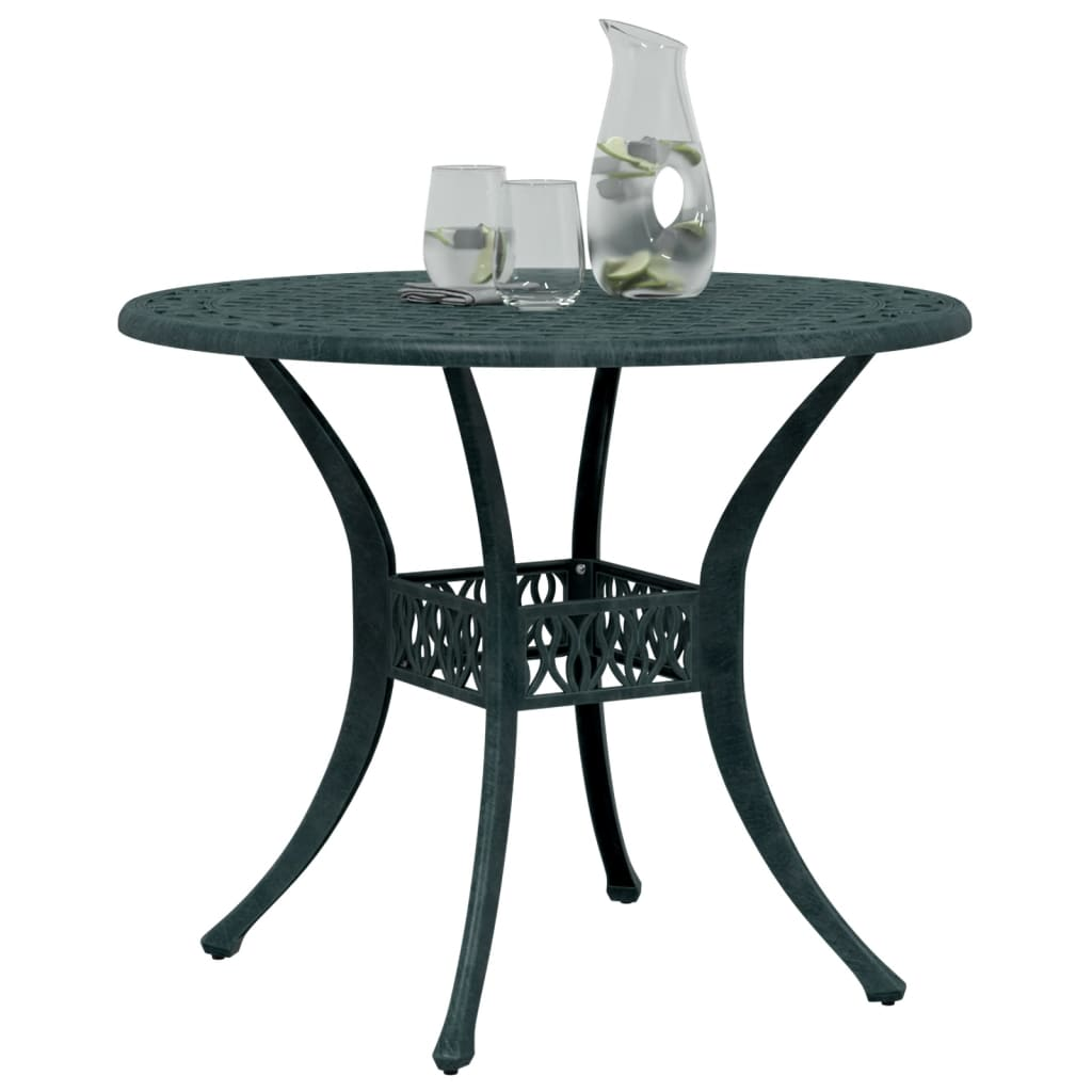 Green Cast Aluminium Garden Table