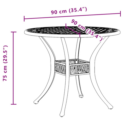 Green Cast Aluminium Garden Table