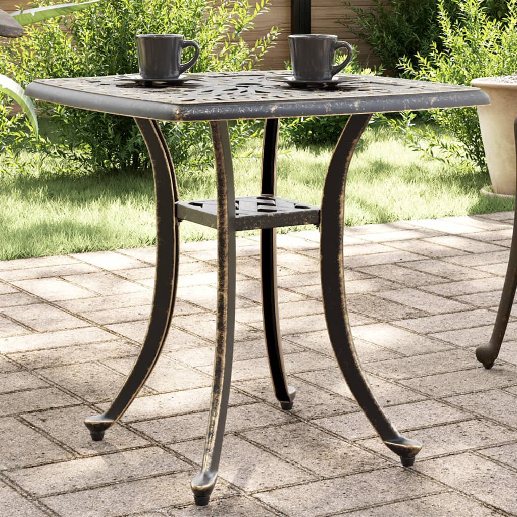 Cast Aluminium Garden Table Bronze 53x53x53 cm