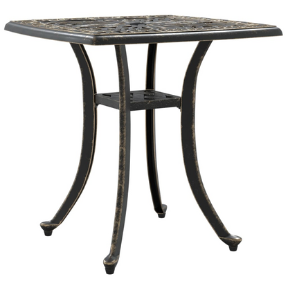 Cast Aluminium Garden Table Bronze 53x53x53 cm