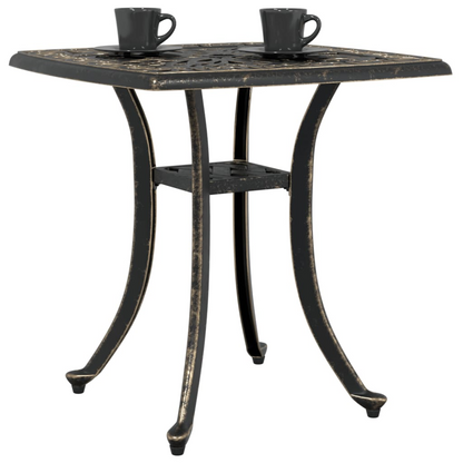 Cast Aluminium Garden Table Bronze 53x53x53 cm