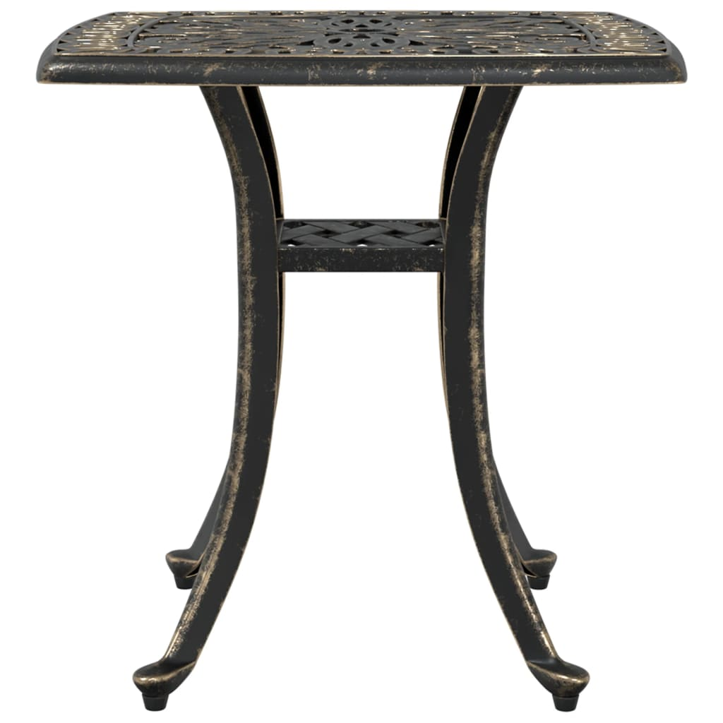 Cast Aluminium Garden Table Bronze 53x53x53 cm